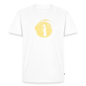 Bouquet de fleurs botanique - T-shirt Premium bio Homme - blanc - Devant - Nico (187cm)