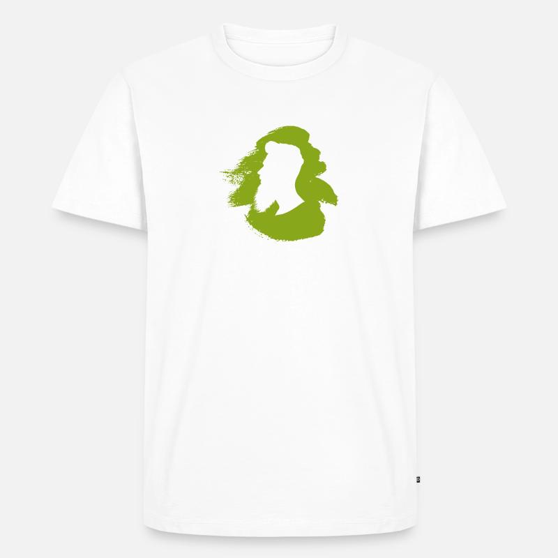 Bart Sir Hipster - Männer Premium Bio T-Shirt - Weiß