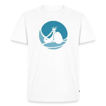 Droits des animaux végétaliens - T-shirt Premium bio Homme - blanc - Devant - Nico (187cm)