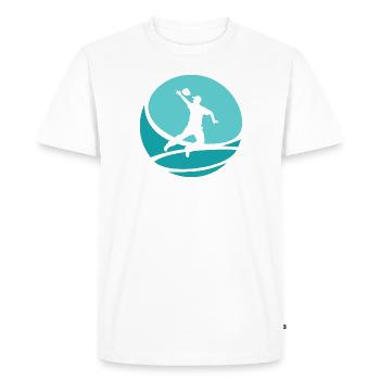 Tournament Game Cornhole - Men's Premium Organic T-Shirt - white - Front - Nico (187cm)