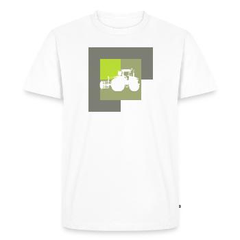 Agriculteur de moissonneuse-batteuse - T-shirt Premium bio Homme - blanc - Devant - Nico (187cm)