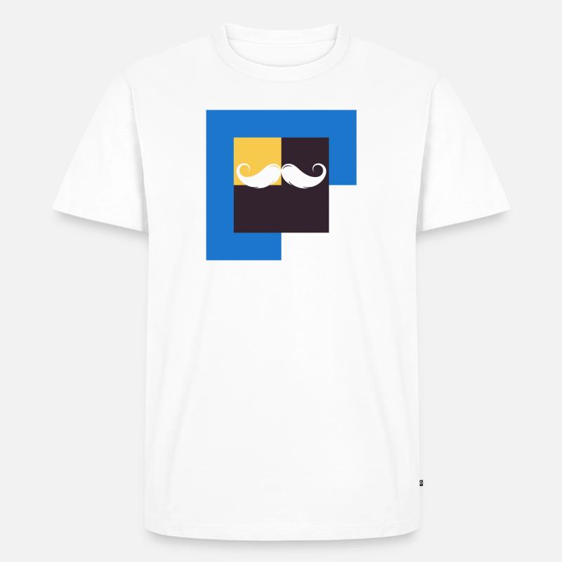 Bart Gesichtsbehaarung November - Männer Premium Bio T-Shirt - Weiß