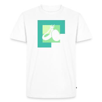 Viande végétalienne - T-shirt Premium bio Homme - blanc - Devant - Nico (187cm)