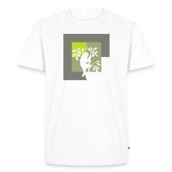 Repos paresseux - T-shirt Premium bio Homme - blanc - Devant - Nico (187cm)