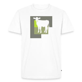 Viande végétalienne saine - T-shirt Premium bio Homme - blanc - Devant - Nico (187cm)