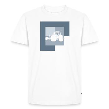 Maehdrescher Hof Bauer - T-shirt Premium bio Homme - blanc - Devant - Nico (187cm)