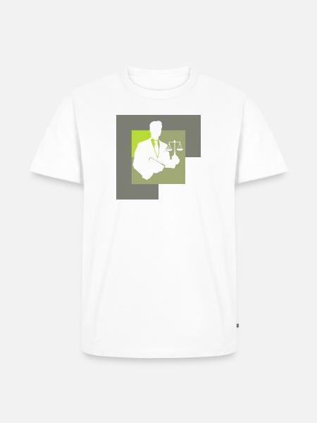 Gericht Anwalt Absatz - Männer Premium Bio T-Shirt - Weiß