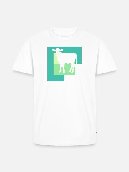 Vegan Fleisch Gesund - Männer Premium Bio T-Shirt - Weiß