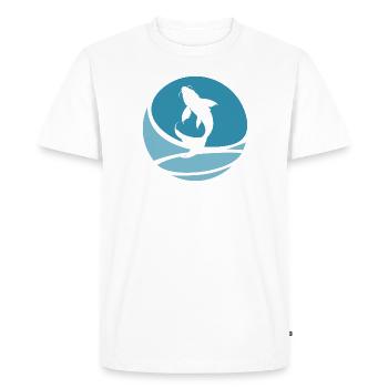 Pêche à la tête de poisson Koi - T-shirt Premium bio Homme - blanc - Devant - Nico (187cm)
