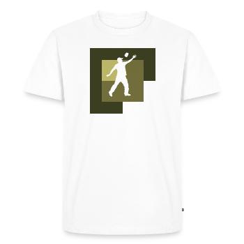 Règles Sacs - T-shirt Premium bio Homme - blanc - Devant - Nico (187cm)