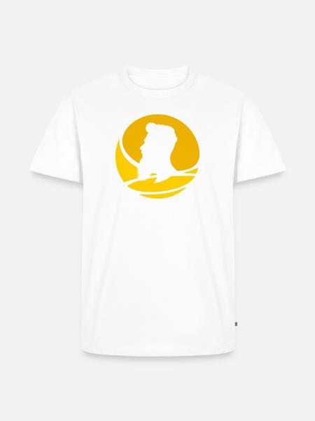 Gesichtsbehaarung Sir - Männer Premium Bio T-Shirt - Weiß