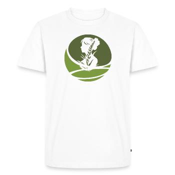 Végétalien Bio - T-shirt Premium bio Homme - blanc - Devant - Nico (187cm)