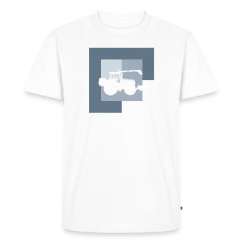 Agriculteur Agriculteur - T-shirt Premium bio Homme - blanc - Devant - Nico (187cm)