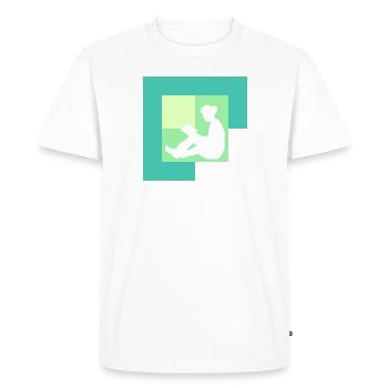 Littérature Bookworm Book - T-shirt Premium bio Homme - blanc - Devant - Nico (187cm)