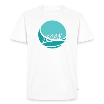 Viande végétalienne - T-shirt Premium bio Homme - blanc - Devant - Nico (187cm)