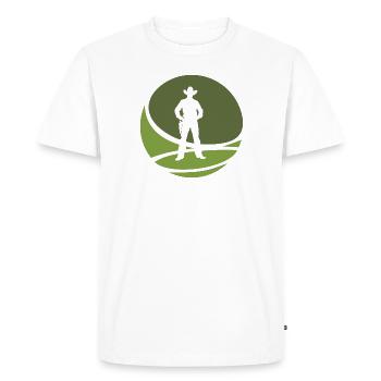 Bottes de cowboy Western Rider - T-shirt Premium bio Homme - blanc - Devant - Nico (187cm)