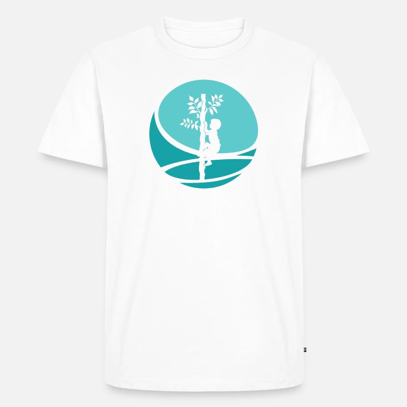 Singe grimpant - T-shirt Premium bio Homme - blanc