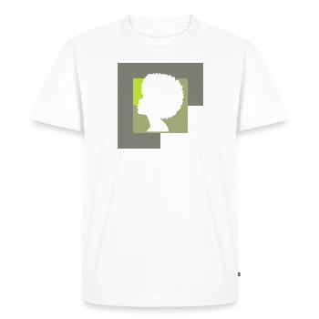 Soul Afro 70s - Men's Premium Organic T-Shirt - white - Front - Nico (187cm)