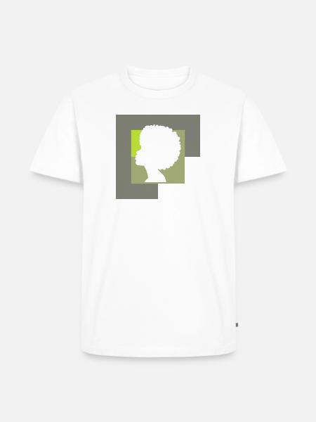 Soul Afro 70s - Männer Premium Bio T-Shirt - Weiß