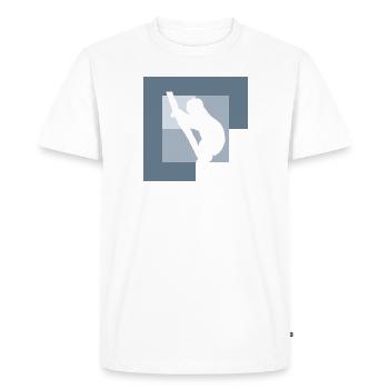 Rest Sloth Lazy - Men's Premium Organic T-Shirt - white - Front - Nico (187cm)