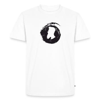 Moustache Sir November - T-shirt Premium bio Homme - blanc - Devant - Nico (187cm)