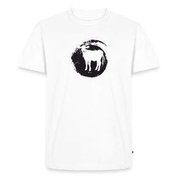 Viande végétalienne Végétalien - T-shirt Premium bio Homme - blanc - Devant - Nico (187cm)