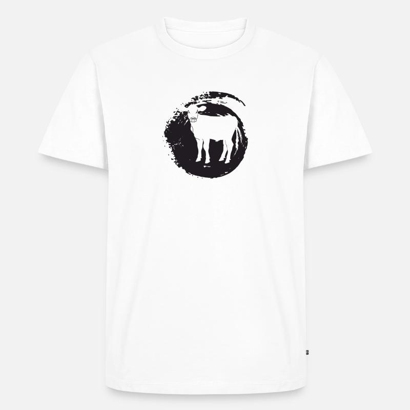 Vegan Fleisch Veganerin - Männer Premium Bio T-Shirt - Weiß