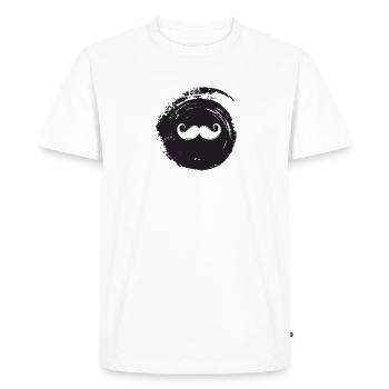 Moustache Ours Barbe - T-shirt Premium bio Homme - blanc - Devant - Nico (187cm)
