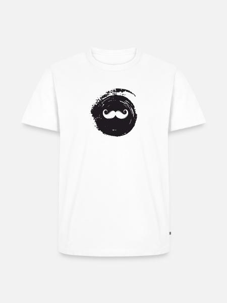 Mustache Bear Beard - Men's Premium Organic T-Shirt - white