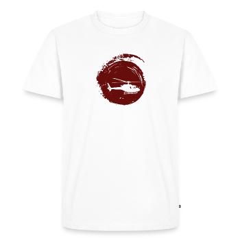 Helicopter Pilot - Men's Premium Organic T-Shirt - white - Front - Nico (187cm)