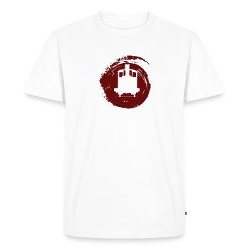 Locomotive Railway Railway Line - Men's Premium Organic T-Shirt - white - Front - Nico (187cm)