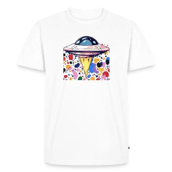 OVNI martien - T-shirt Premium bio Homme - blanc - Devant - Nico (187cm)