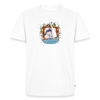 Voilier Voilier Voilier - T-shirt Premium bio Homme - blanc - Devant - Nico (187cm)