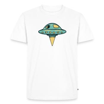 OVNI Scifi - T-shirt Premium bio Homme - blanc - Devant - Nico (187cm)