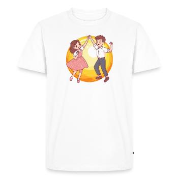 Dance Couple Dance School - Men's Premium Organic T-Shirt - white - Front - Nico (187cm)