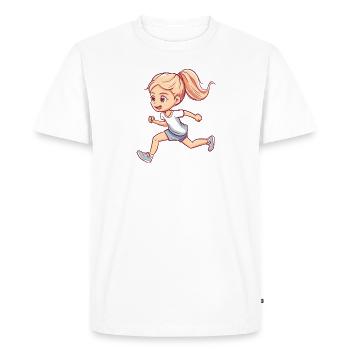 Running Sprint Sprint - Men's Premium Organic T-Shirt - white - Front - Nico (187cm)