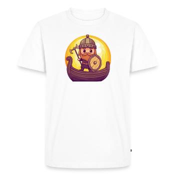 Viking Odin - Men's Premium Organic T-Shirt - white - Front - Nico (187cm)