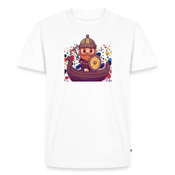 Viking Germans Odin - Men's Premium Organic T-Shirt - white - Front - Nico (187cm)