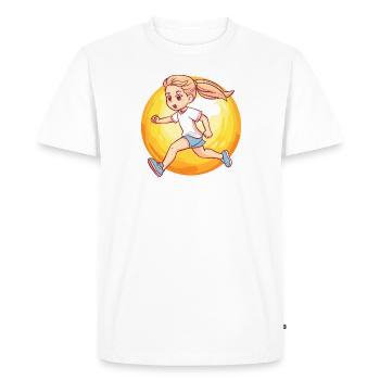 Coureur coureur - T-shirt Premium bio Homme - blanc - Devant - Nico (187cm)
