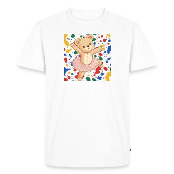 Ballerine danseuse - T-shirt Premium bio Homme - blanc - Devant - Nico (187cm)
