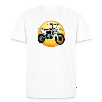 Vélo tout-terrain - T-shirt Premium bio Homme - blanc - Devant - Nico (187cm)