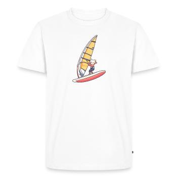 Planche à voile Planche à voile Surf - T-shirt Premium bio Homme - blanc - Devant - Nico (187cm)