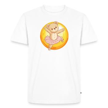 Ballerine Danseuse Danseuse de Ballet - T-shirt Premium bio Homme - blanc - Devant - Nico (187cm)