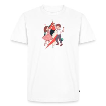 Dance couple Foxtrot - Men's Premium Organic T-Shirt - white - Front - Nico (187cm)