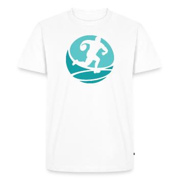 Stade de Rugby Terrain de Rugby - T-shirt Premium bio Homme - blanc - Devant - Nico (187cm)