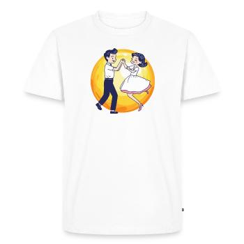 Dance couple Foxtrot - Men's Premium Organic T-Shirt - white - Front - Nico (187cm)