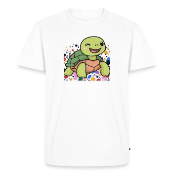 Tortue Tortue Tortues - T-shirt Premium bio Homme - blanc - Devant - Nico (187cm)