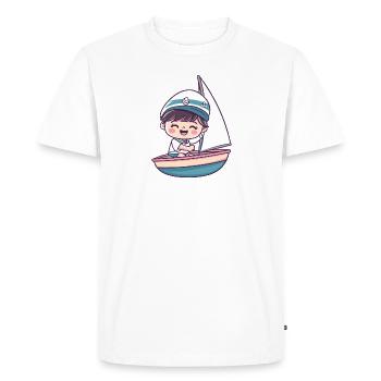 Sailing Sailing Ship - Men's Premium Organic T-Shirt - white - Front - Nico (187cm)
