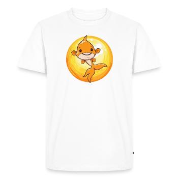 Pêche au poisson Étang à truites - T-shirt Premium bio Homme - blanc - Devant - Nico (187cm)