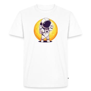 Astronaute Astronaute Astronaute Voyage dans l’espace - T-shirt Premium bio Homme - blanc - Devant - Nico (187cm)